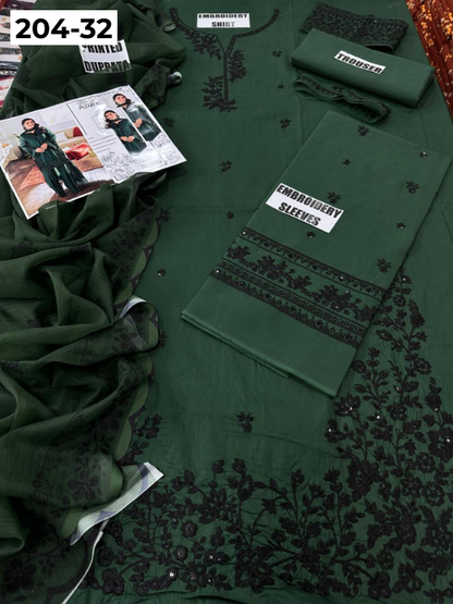 Vol 204 | DS 32 | LAWN EMBROIDERED THREE PIECE COLLECTION