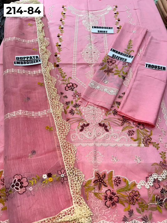 VOL 214 | DS 84 | LAWN LUXURY EMBROIDERED 3PC