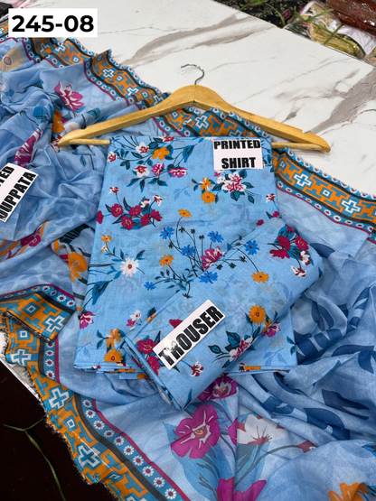 VOL 245 | DS 08 | alkaram | DIGITAL PRINTED LAWN THREE PIECES