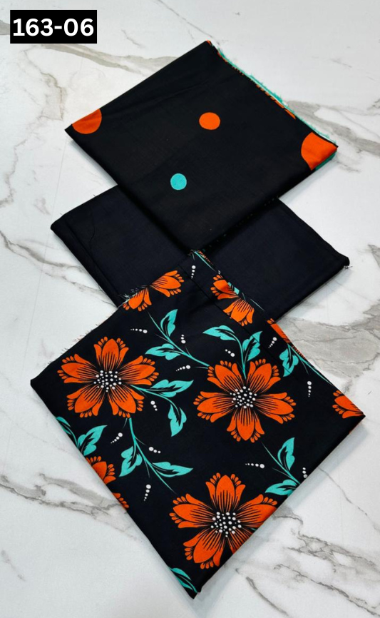VOL 163 | DS 06 | DIGITAL PRINTED LINEN 3PC LINEN DUPATTA