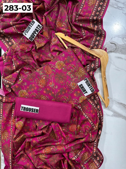 VOL 283 | DS 03 | PREMIUM DHANAK WINTER COLLECTON - DIGITAL PRINTED 3 PIECE SUIT