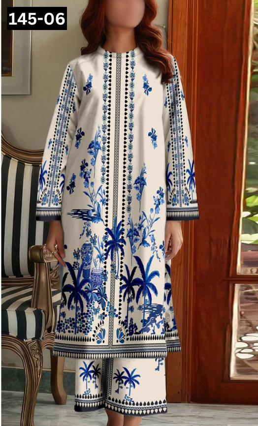 VOL 145 | DS 06 | DIGITAL PRINTED LAWN 2PC | CO-ORD SET