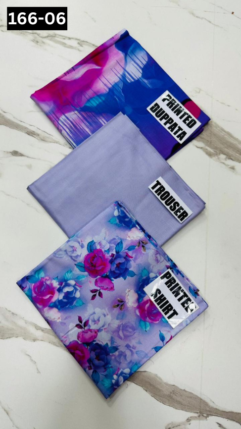 VOL 166 | DS 06 | DIGITAL PRINTED LINEN 3PC LINEN DUPATTA