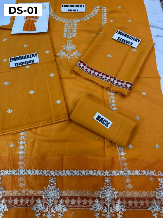 | DS 01-MUSTARD | KIDS EMBROIDERED LAWN 2PC