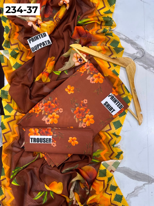 VOL 234 | DS 37 | Baroque | DIGITAL PRINTED LAWN THREE PIECES