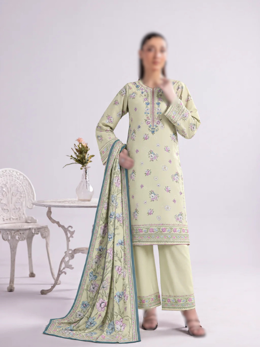 VOL 288 | DS 06 | ANAYA BY SHANAYA | DIGITAL PRINTED 3PC STONE LINEN SHIRT, PRINTED TROUSER, PRINTED STONE LINEN DUPATTA