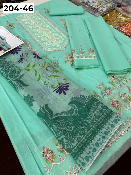 Vol 204 | DS 46 | LAWN EMBROIDERED THREE PIECE COLLECTION