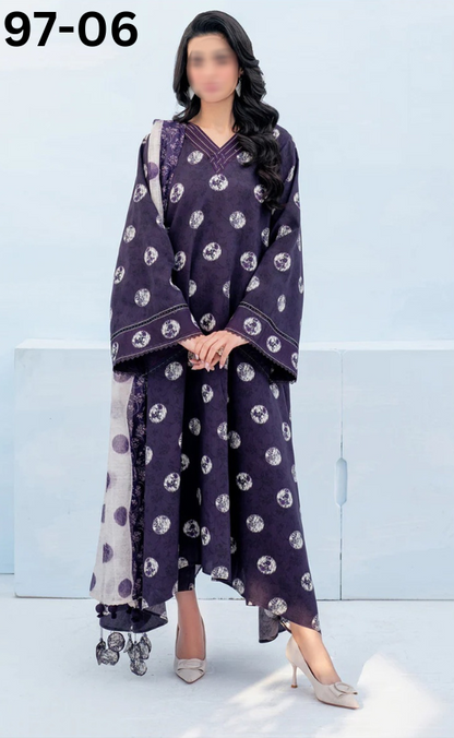 VOL 97 | DS 06 | DIGITAL PRINTED LAWN 3PC LAWN DUPATTA