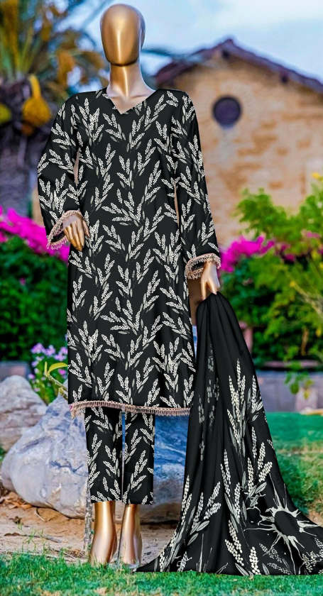 VOL 138 | DS 27 | DIGITAL PRINTED LAWN 3PC VOIL LAWN DUPATTA