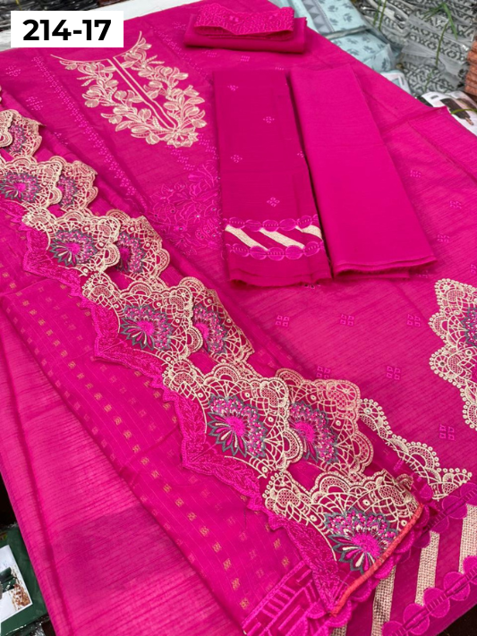 VOL 214 | DS 17 | LAWN LUXURY EMBROIDERED 3PC