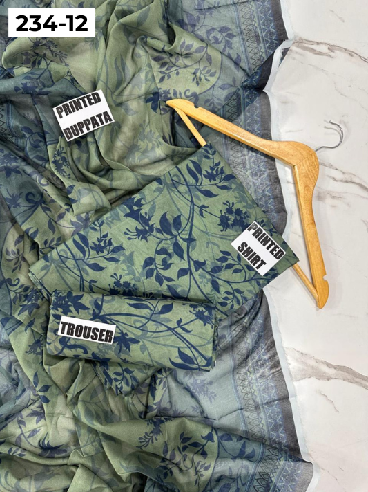 VOL 234 | DS 12 | Baroque | DIGITAL PRINTED LAWN THREE PIECES