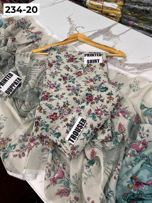 VOL 234 | DS 20 | Baroque | DIGITAL PRINTED LAWN THREE PIECES