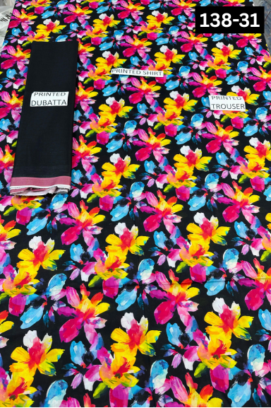 VOL 138 | DS 31 | DIGITAL PRINTED LAWN 3PC VOIL LAWN DUPATTA