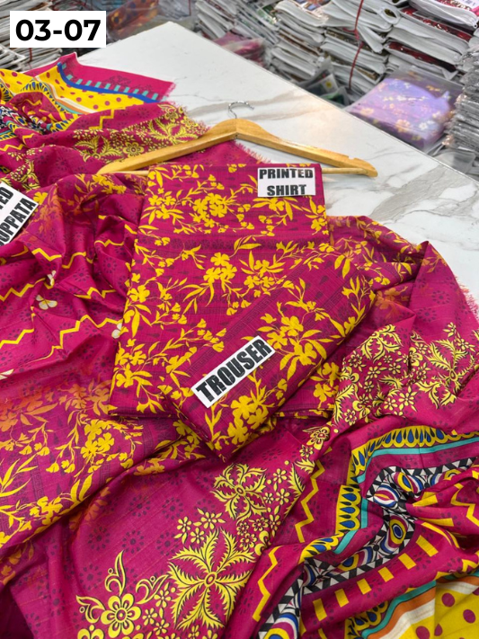 VOL 03 | DS 07 | ZARI LAWN DIGITAL PRINTED 3PC