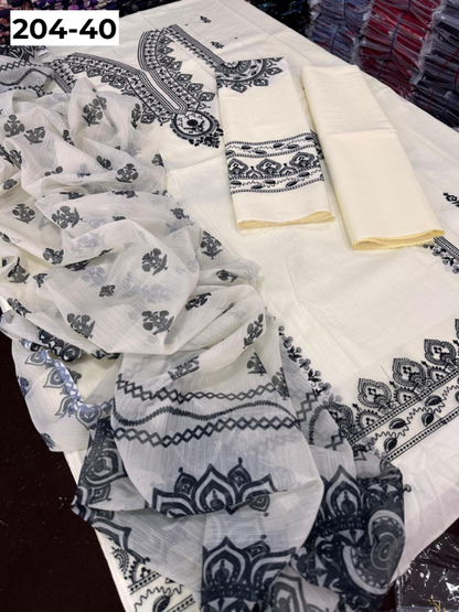 Vol 204 | DS 40 | LAWN EMBROIDERED THREE PIECE COLLECTION