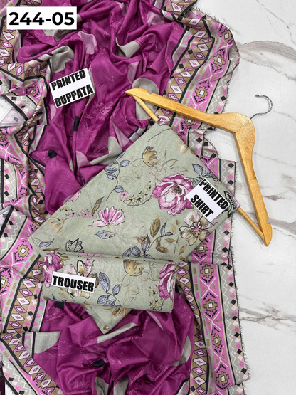 VOL 244 | DS 05 | SAPPHIRE | DIGITAL PRINTED LAWN THREE PIECES