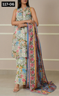 VOL 117 | DS 06 | DIGITAL PRINTED LAWN 3PC VOIL LAWN DUPATTA