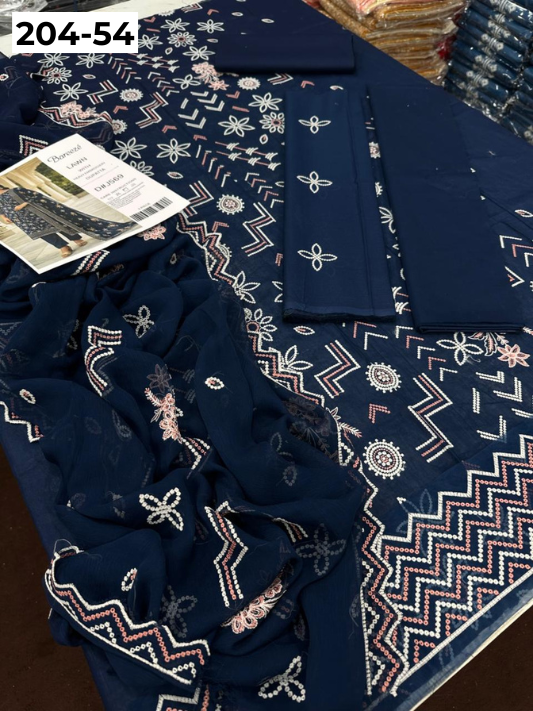 Vol 204 | DS 54 | LAWN EMBROIDERED THREE PIECE COLLECTION