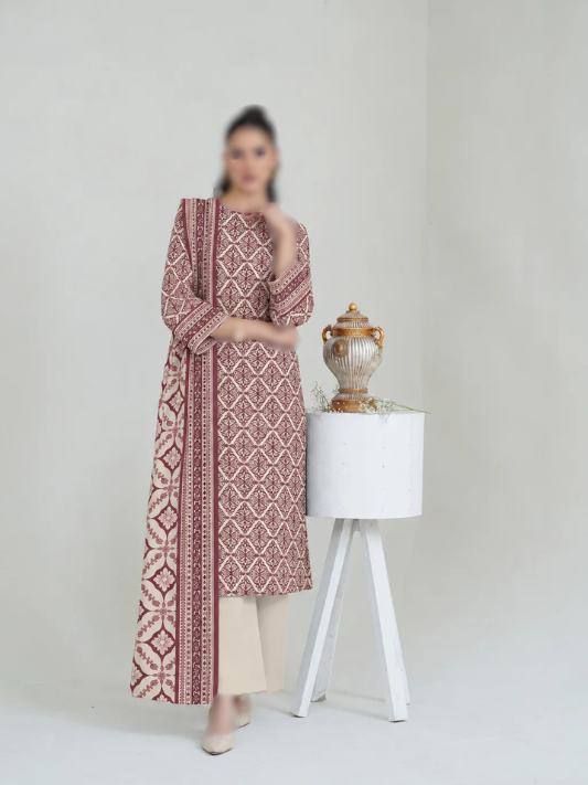 VOL 287 | 06 | NOORIA BY SHANAYA | DIGITAL PRINTED 3PC CORDUROY KHADDAR SUIT | PRINTED SHIRT, TROUSER & DUPATTA