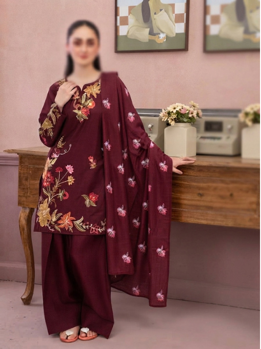 VOL 272 | DS 17 | DHANAK CHAMKI LUXURY EMBROIDERY 3PC