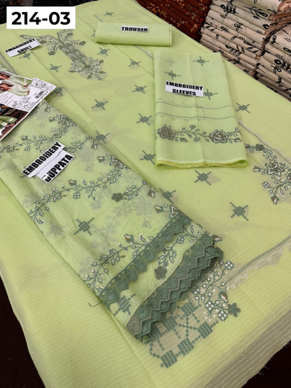 VOL 214 | DS 03 | LAWN LUXURY EMBROIDERED 3PC