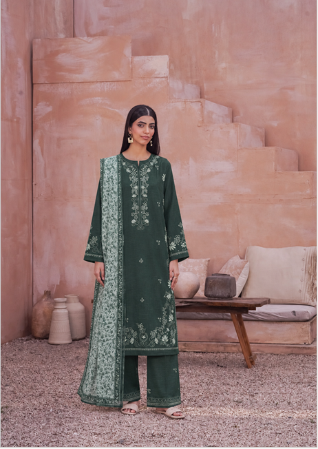VOL 274 | DS 06 | NIRVANA | DIGITAL PRINTED 3PC STONE LINEN SHIRT, PRINTED TROUSER, PRINTED STONE LINEN DUPATTA