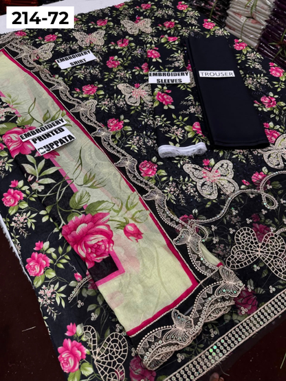 VOL 214 | DS 72 | LAWN LUXURY EMBROIDERED 3PC