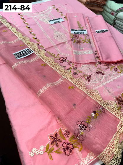 VOL 214 | DS 84 | LAWN LUXURY EMBROIDERED 3PC