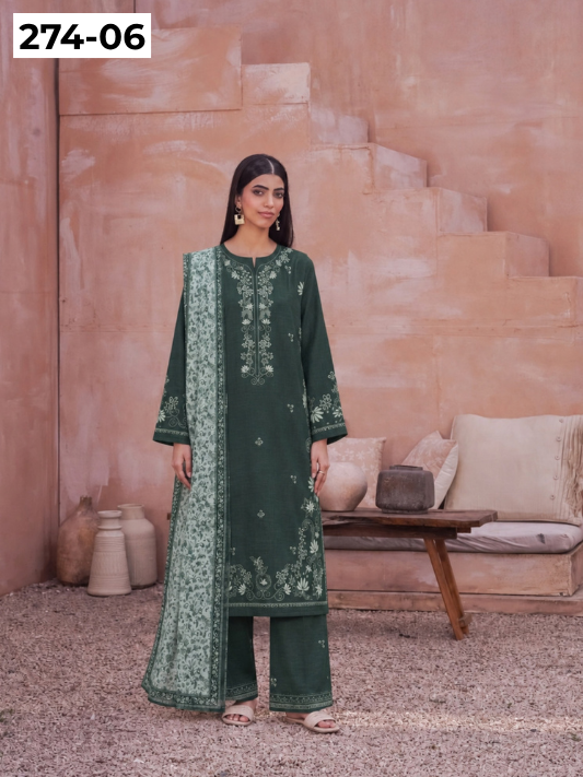 VOL 274 | DS 06 | NIRVANA BY SHANAYA | DIGITAL PRINTED 3PC STONE LINEN SHIRT, PRINTED TROUSER, PRINTED STONE LINEN DUPATTA