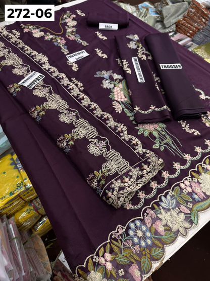 VOL 272 | DS 06 | DHANAK CHAMKI LUXURY EMBROIDERY 3PC