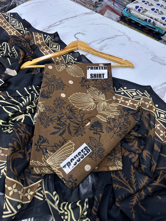 VOL 247 | DS 11 | DIGITAL PRINTED LAWN THREE PIECES VOIL LAWN DUPATTA