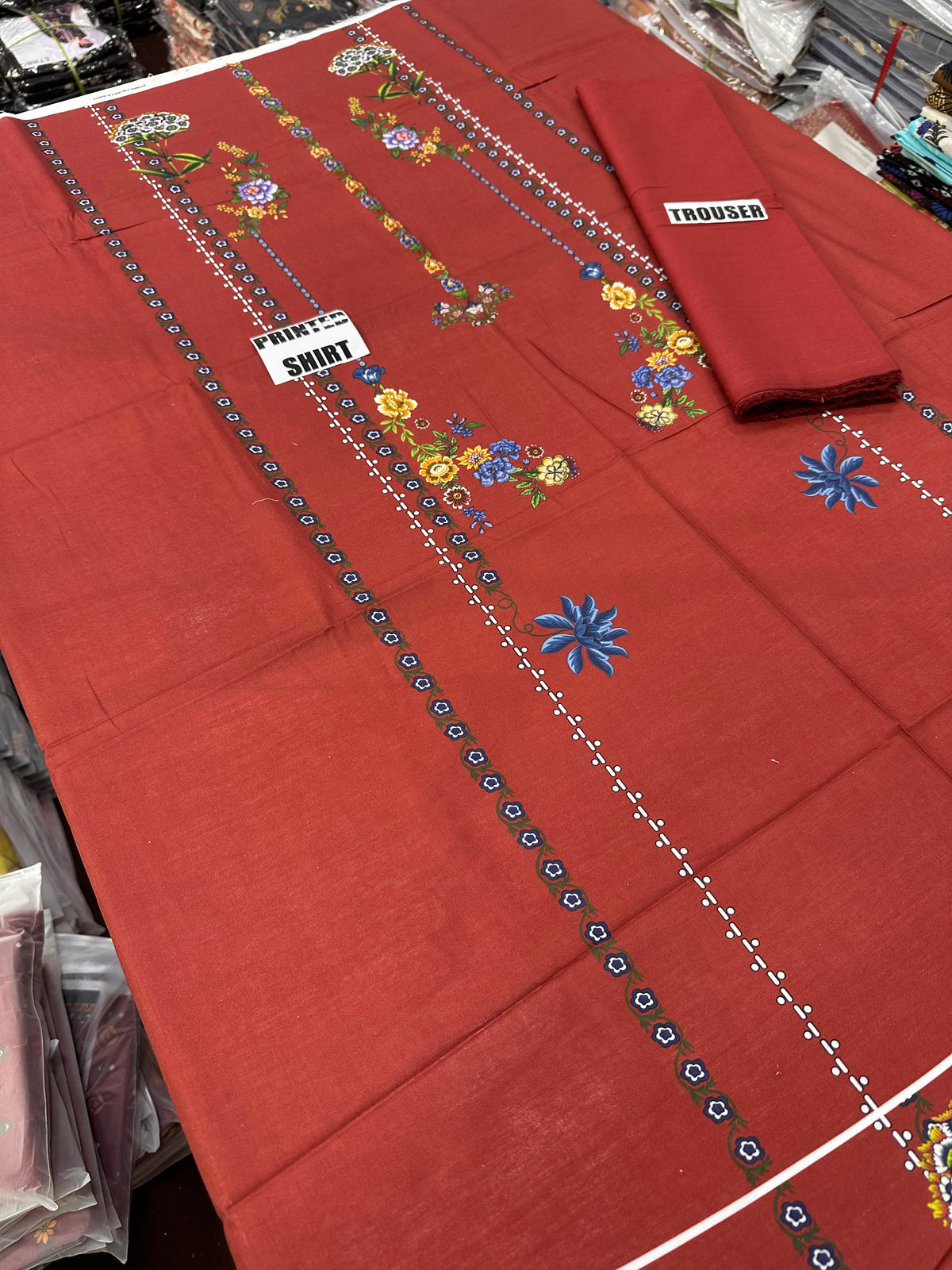VOL 257 | DS 24 | PRINTED HIT CODES LAWN 2PC | DIGITAL PRINTED LAWN SHIRT, PLAIN COTTON TROUSER