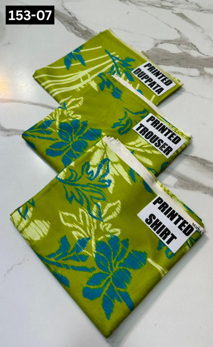 VOL 153 | DS 07 | DIGITAL PRINTED LINEN 3PC LINEN DUPATTA