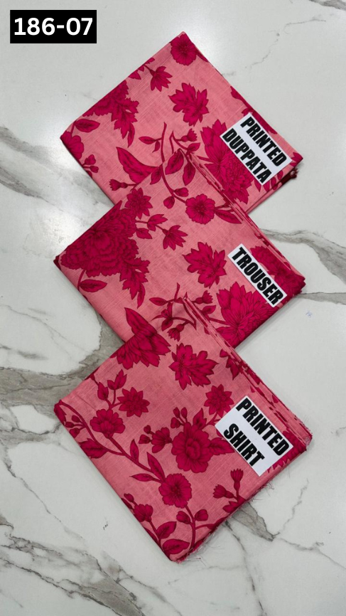 VOL 186 | DS 07 | DIGITAL PRINTED KHADDAR 3PC KHADDAR DUPATTA