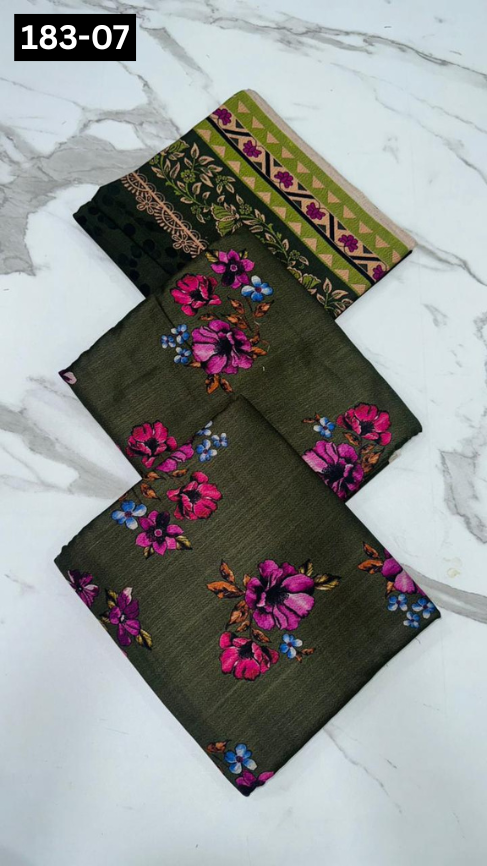 VOL 183 | DS 07 | DIGITAL PRINTED DHANAK 3PC DHANAK DUPATTA