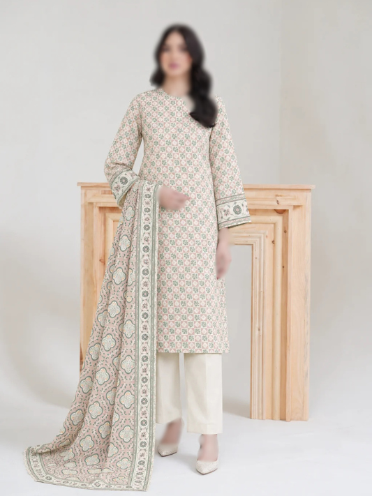 VOL 287 | 07 | NOORIA BY SHANAYA | DIGITAL PRINTED 3PC CORDUROY KHADDAR SUIT | PRINTED SHIRT, TROUSER & DUPATTA
