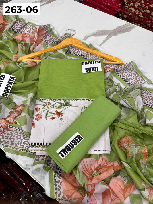 VOL 263 | DS 06 | RIWAYAT By SHANAYA | DIGITAL PRINTED 3PC LAWN SHIRT, DYED TROUSER, PRINTED VOIL DUPATTA