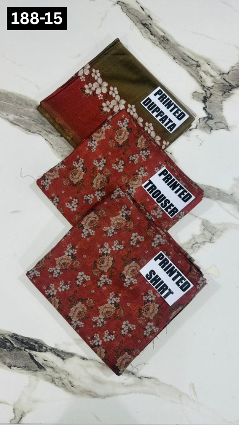 VOL 188 | DS 15 | DIGITAL PRINTED DHANAK 3PC DHANAK DUPATTA