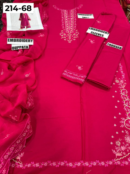 VOL 214 | DS 68 | LAWN LUXURY EMBROIDERED 3PC