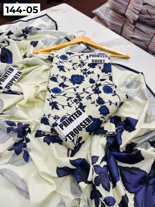 VOL 144 | DS 05 | DIGITAL PRINTED LAWN 3PC VOIL LAWN DUPATTA