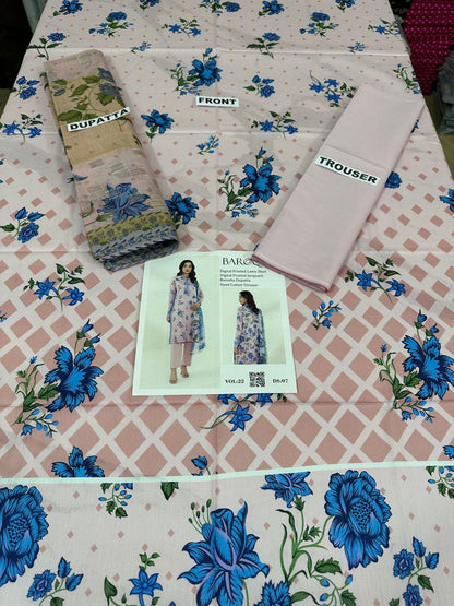 VOL 22 | DS 07 | DIGITAL PRINTED LAWN 3PC