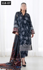 VOL 118 | DS 07 | DIGITAL PRINTED BANADORA LAWN 3PC VOIL LAWN DUPATTA