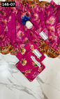 VOL 146 | DS 07 | DIGITAL PRINTED BANADORA LAWN 3PC BAMBER CHIFFON DUPATTA