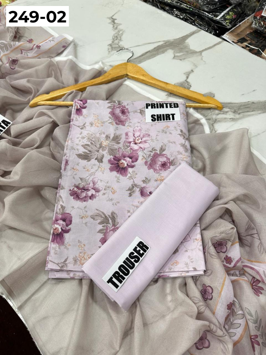 VOL 249 | DS 02 | Momina | DIGITAL PRINTED 3PC LAWN SHIRT, PRINTED TROUSER, PRINTED VOIL DUPATTA