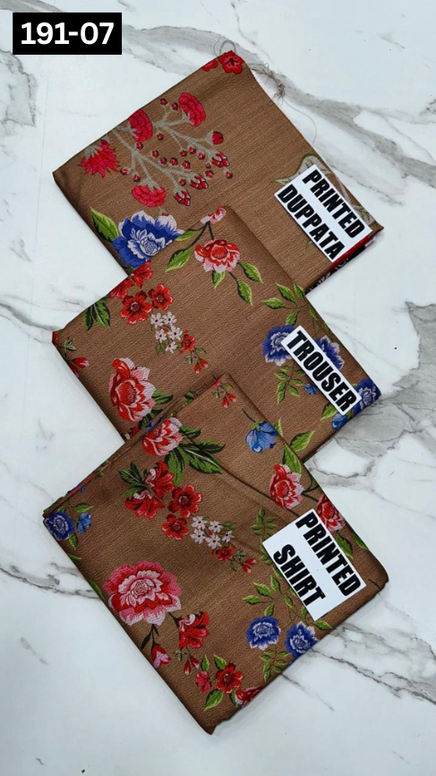 VOL 191 | DS 07 | DIGITAL PRINTED DHANAK 3PC DHANAK DUPATTA