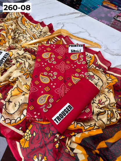 VOL 260 | DS 08 | Madham By Lala | DIGITAL PRINTED LAWN THREE PIECES