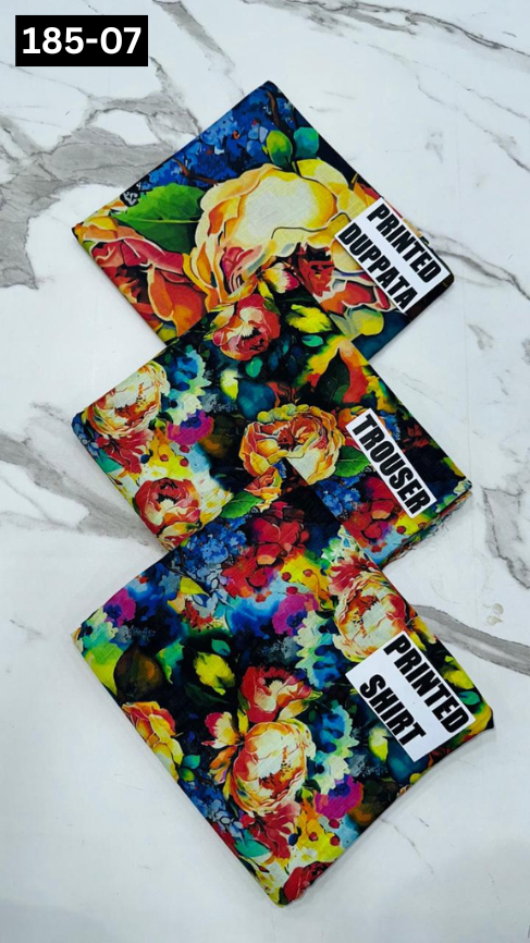 VOL 185 | DS 07 | DIGITAL PRINTED KHADDAR 3PC KHADDAR DUPATTA