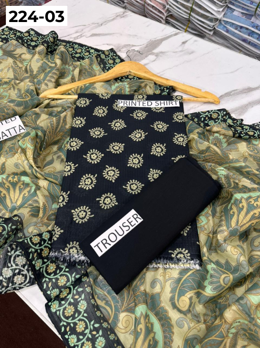 VOL 224 | DS 03 | Alkaram Studio LAWN |  DIGITAL PRINTED BANADORA LAWN SHIRT PLAIN TROUSER TANADORA LAWN DUPATTA