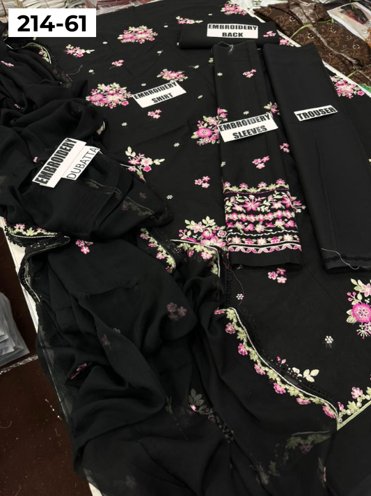 VOL 214 | DS 61 | LAWN LUXURY EMBROIDERED 3PC