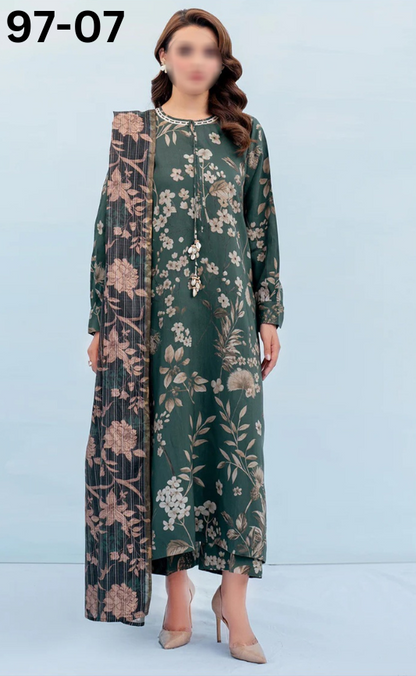 VOL 97 | DS 07 | DIGITAL PRINTED LAWN 3PC LAWN DUPATTA